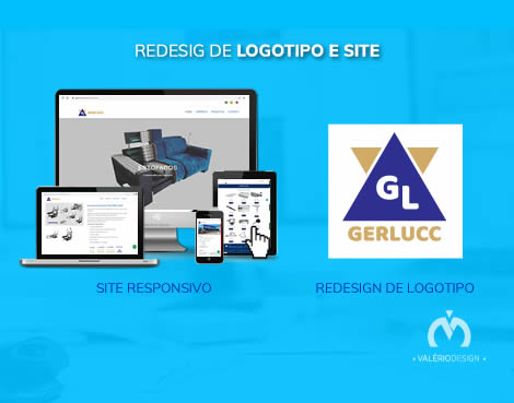 Gerlucc, Projeto de redesign de web site e logotipo, site responsivo institucional básico, para a empresa