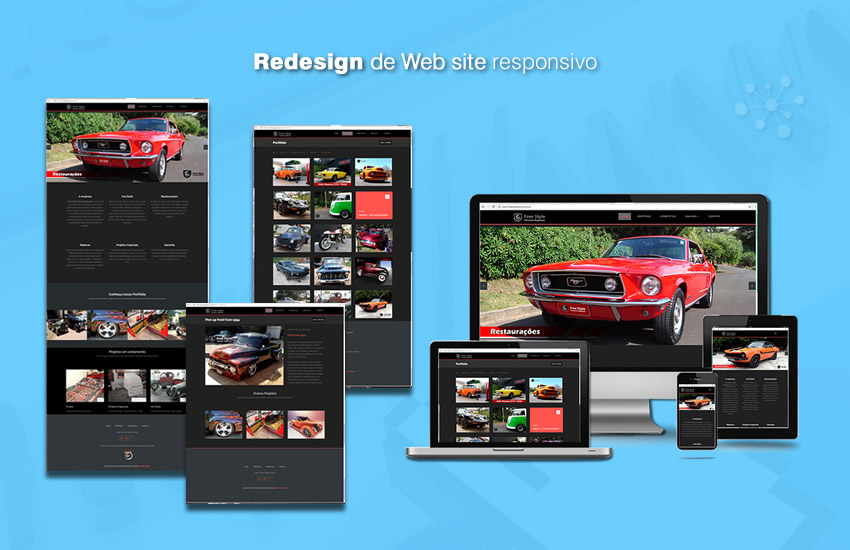 Projeto de redesign de web site e atualização de conteúdo, desenvolvido de forma responsiva