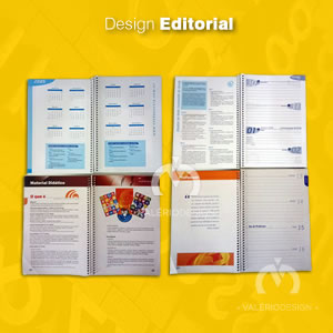 Projetos editoriais e diagramação de Agendas e manuais.